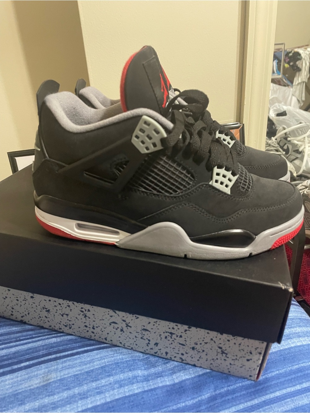 Nike Black and Red Retro Basketball Sneakers